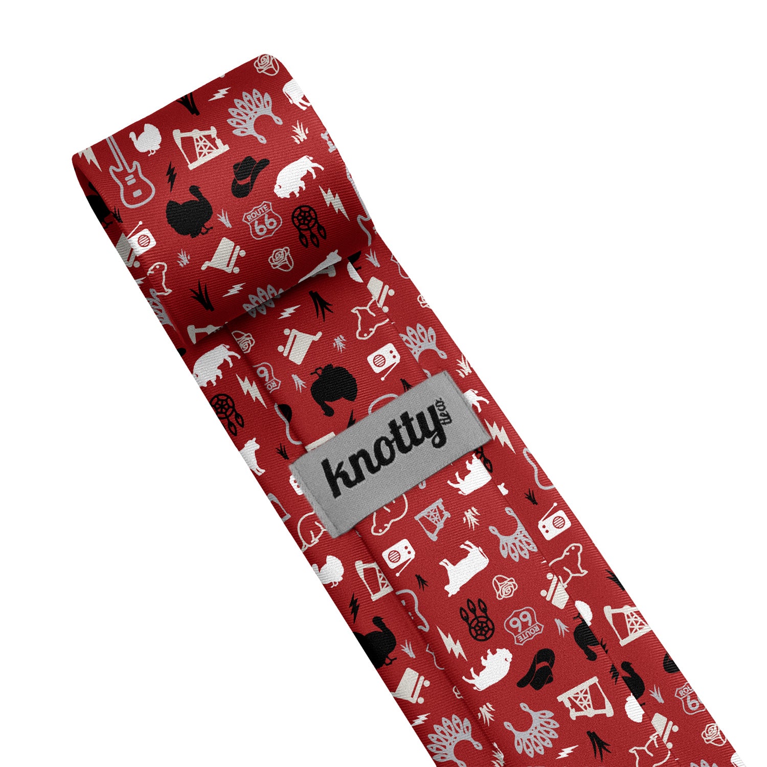 Oklahoma State Heritage Necktie - Tag - Knotty Tie Co.