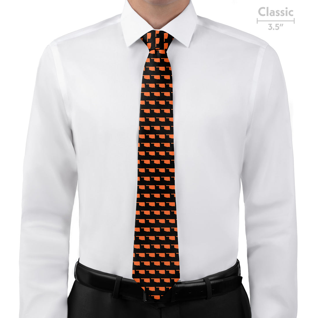 Oklahoma State Outline Necktie - Classic - Knotty Tie Co.