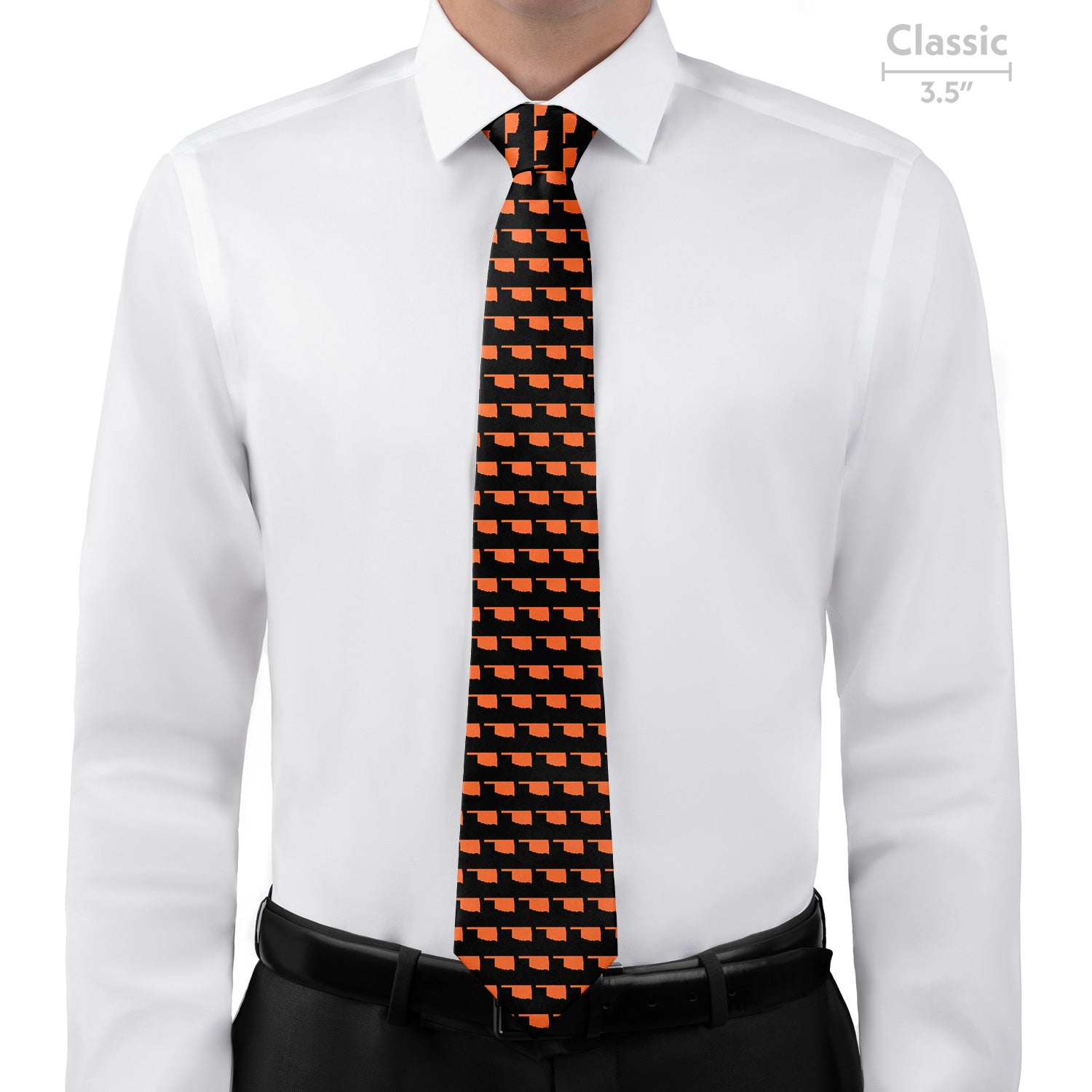 Oklahoma State Outline Necktie - Classic - Knotty Tie Co.
