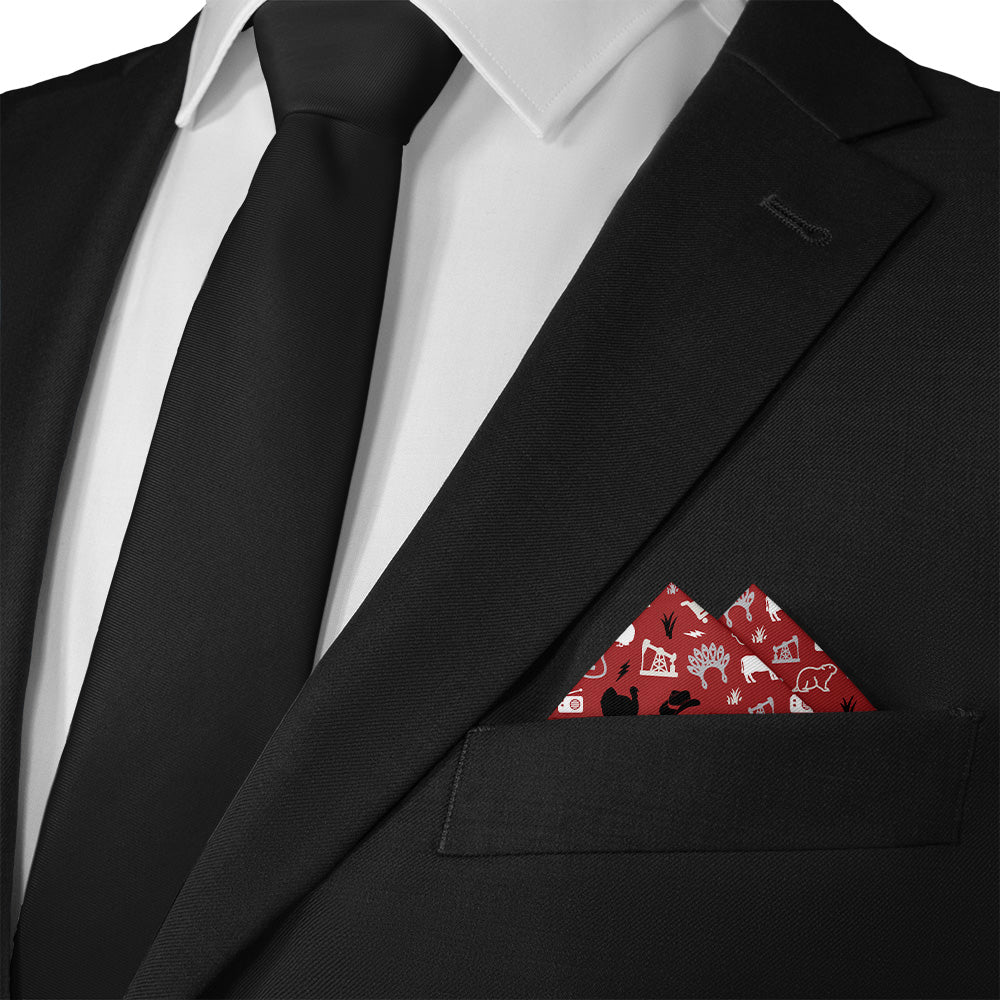 Oklahoma State Heritage Pocket Square - Matching Necktie- Knotty Tie Co.