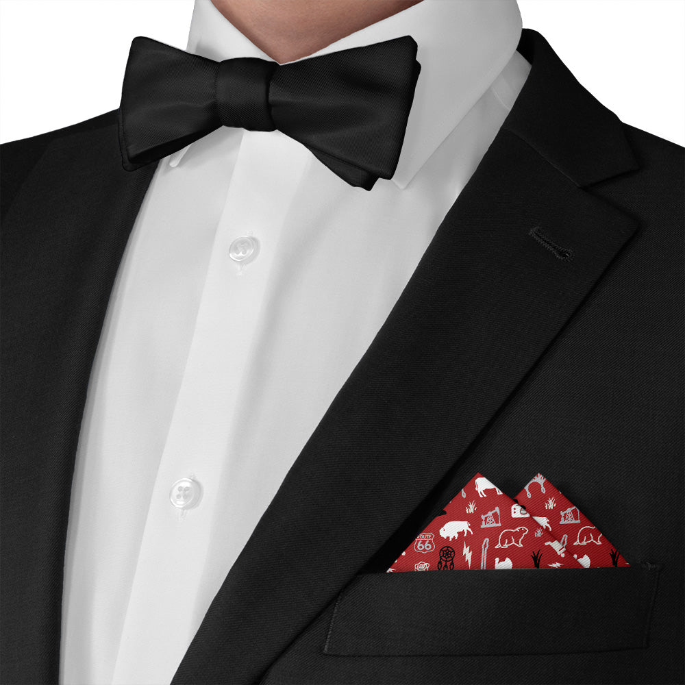 Oklahoma State Heritage Pocket Square - Matching Bow Tie - Knotty Tie Co.