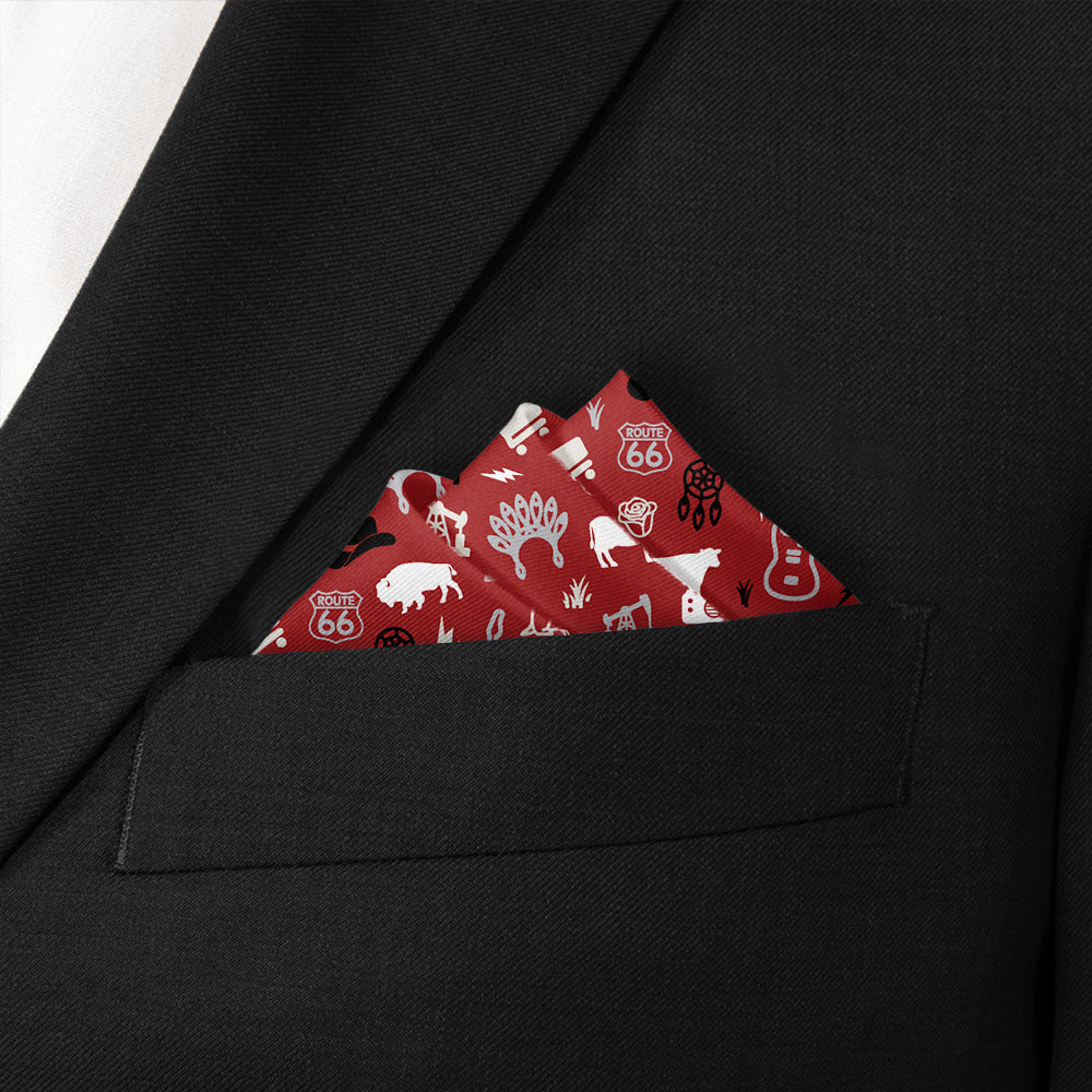 Oklahoma State Heritage Pocket Square - Stairs Fold - Knotty Tie Co.