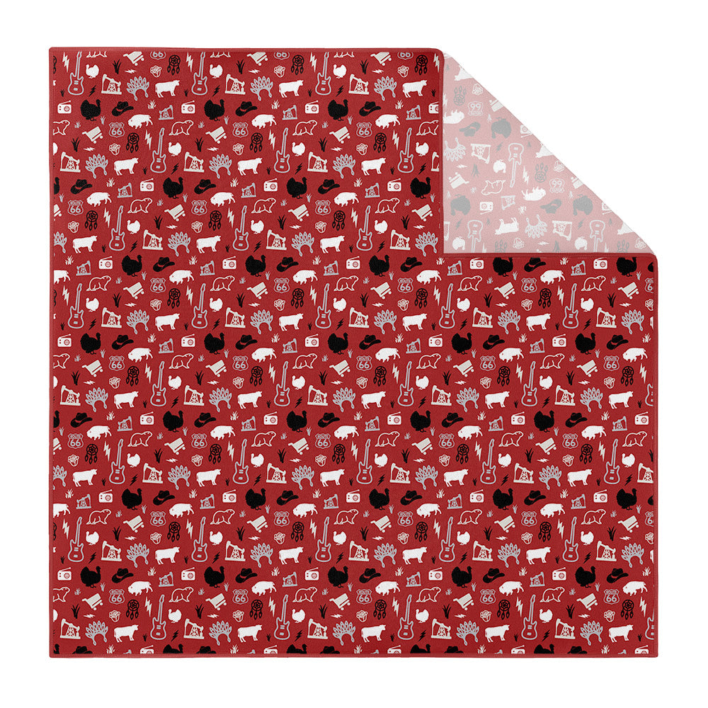 Oklahoma State Heritage Pocket Square - Printed - Knotty Tie Co.