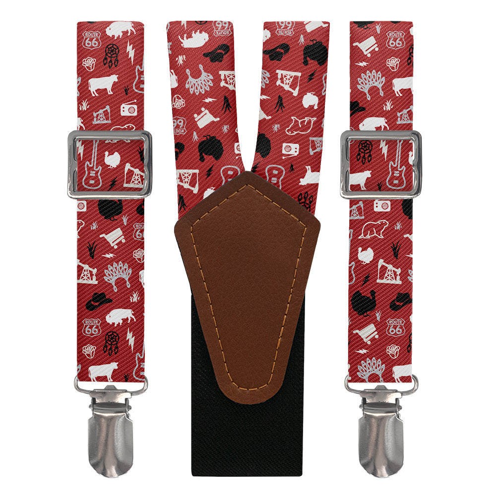 Oklahoma State Heritage Suspenders - Main View - Knotty Tie Co.