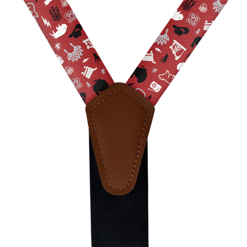 Oklahoma State Heritage Suspenders - Vegan Leather Y-Back - Knotty Tie Co.