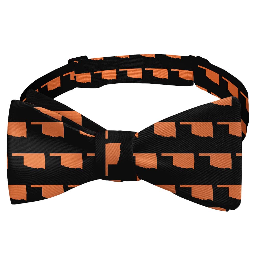 Oklahoma State Outline Bow Tie - Self Tie Bow Tie - Knotty Tie Co.