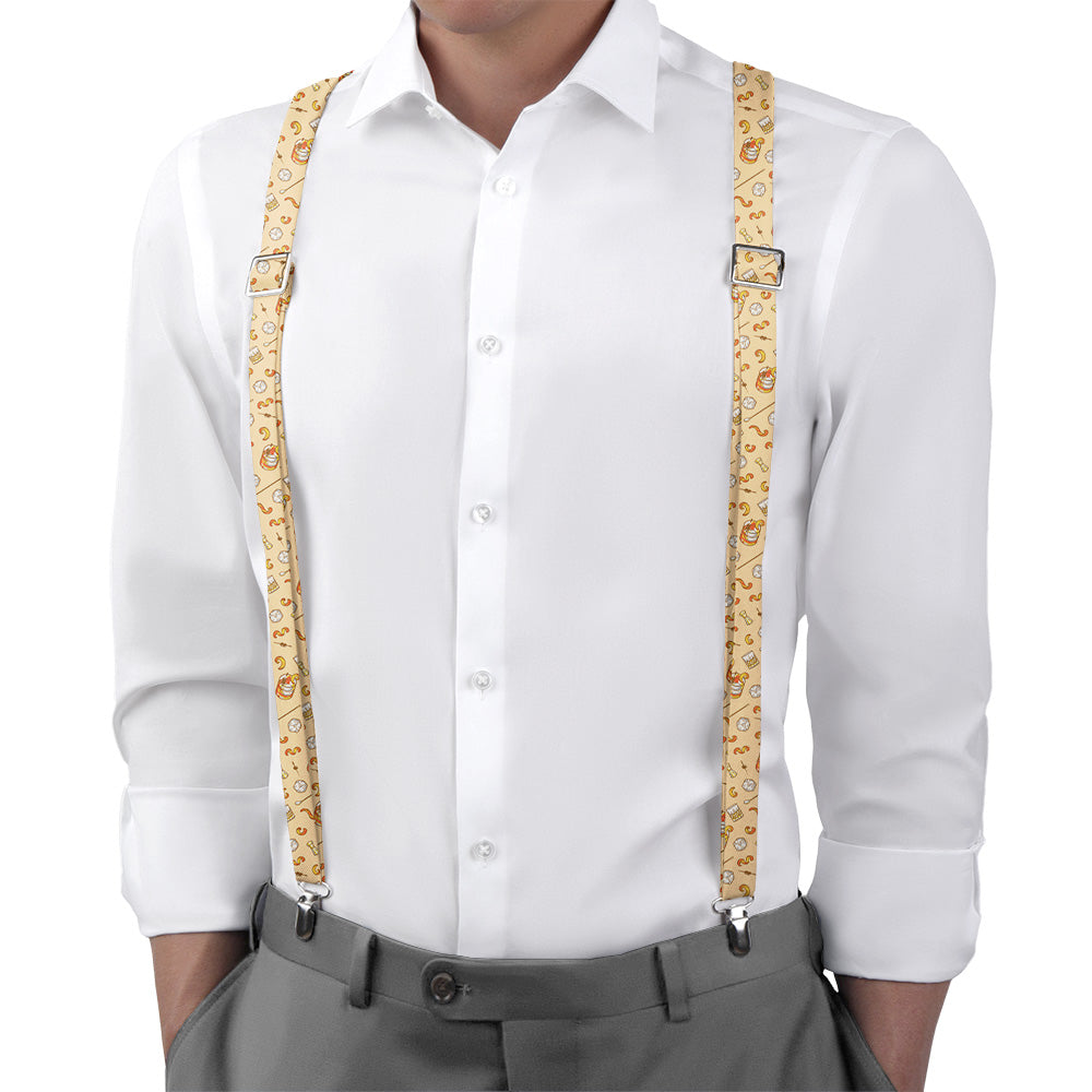 Old Fashioned Suspenders - On Model Back View - Knotty Tie Co.
