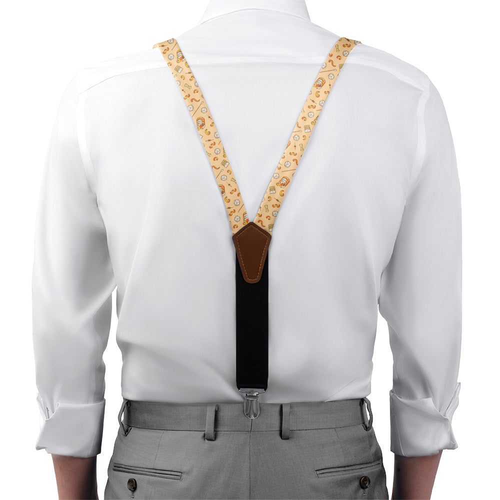 Old Fashioned Suspenders - On Model Front View - Knotty Tie Co.