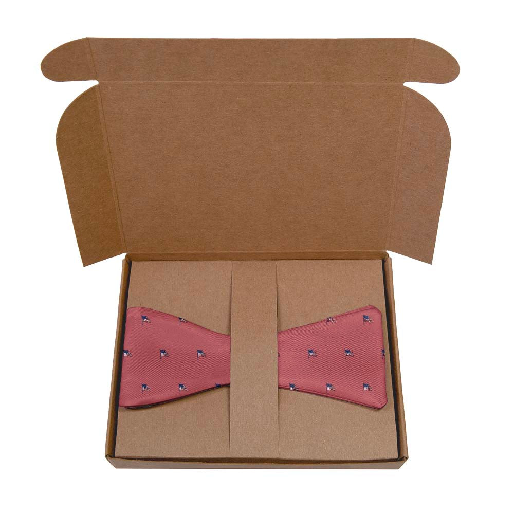 Old Glory Bow Tie- Kraft Gift Box Packaging - Knotty Tie Co.