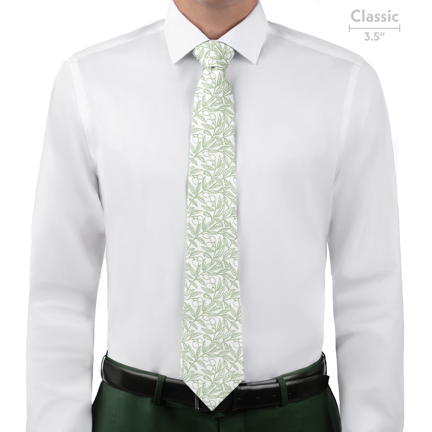 Olive Branch Necktie - Classic - Knotty Tie Co.