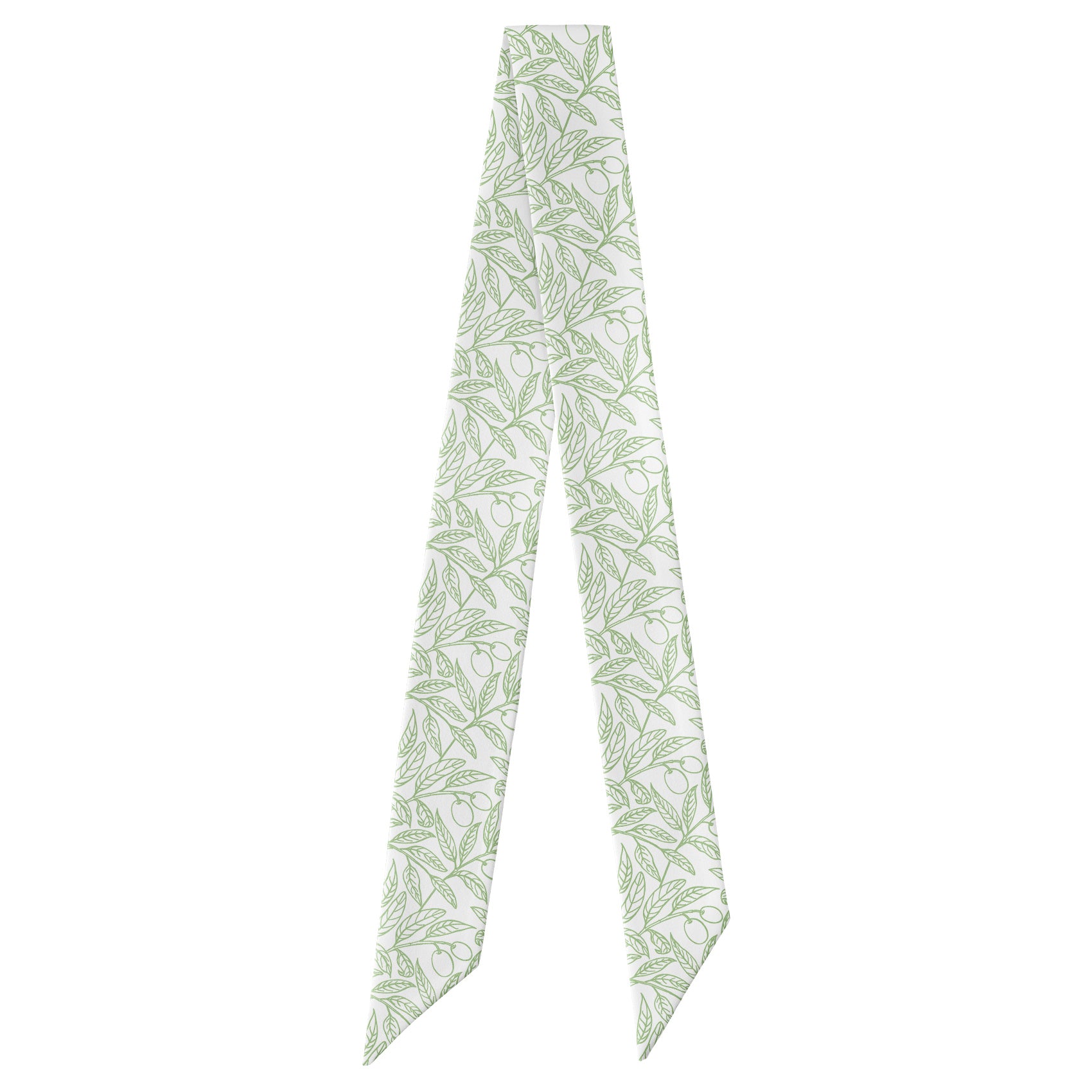 Olive Branch Hair Scarf - Full View of Hair Scarf - Knotty Tie Co.