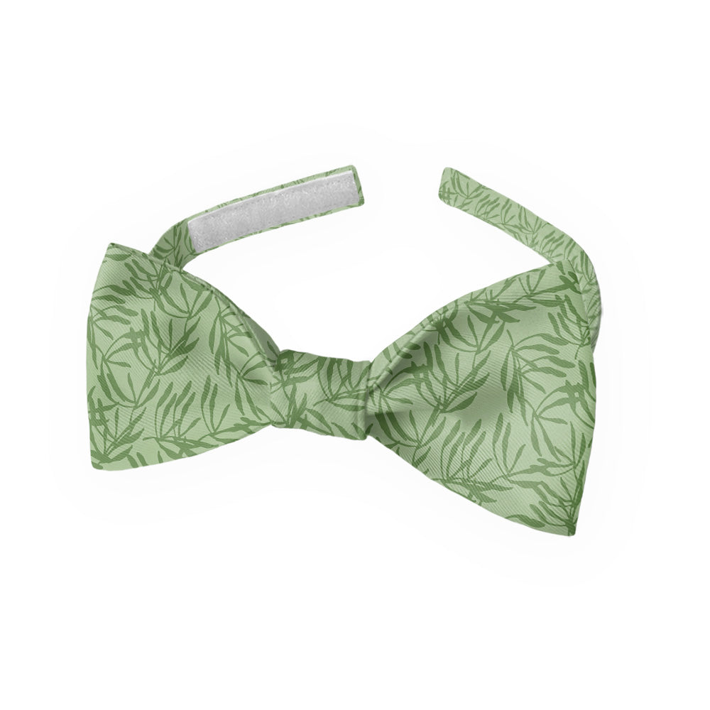 Mint Green Emma Floral Pattern Band Collar Bow Tie
