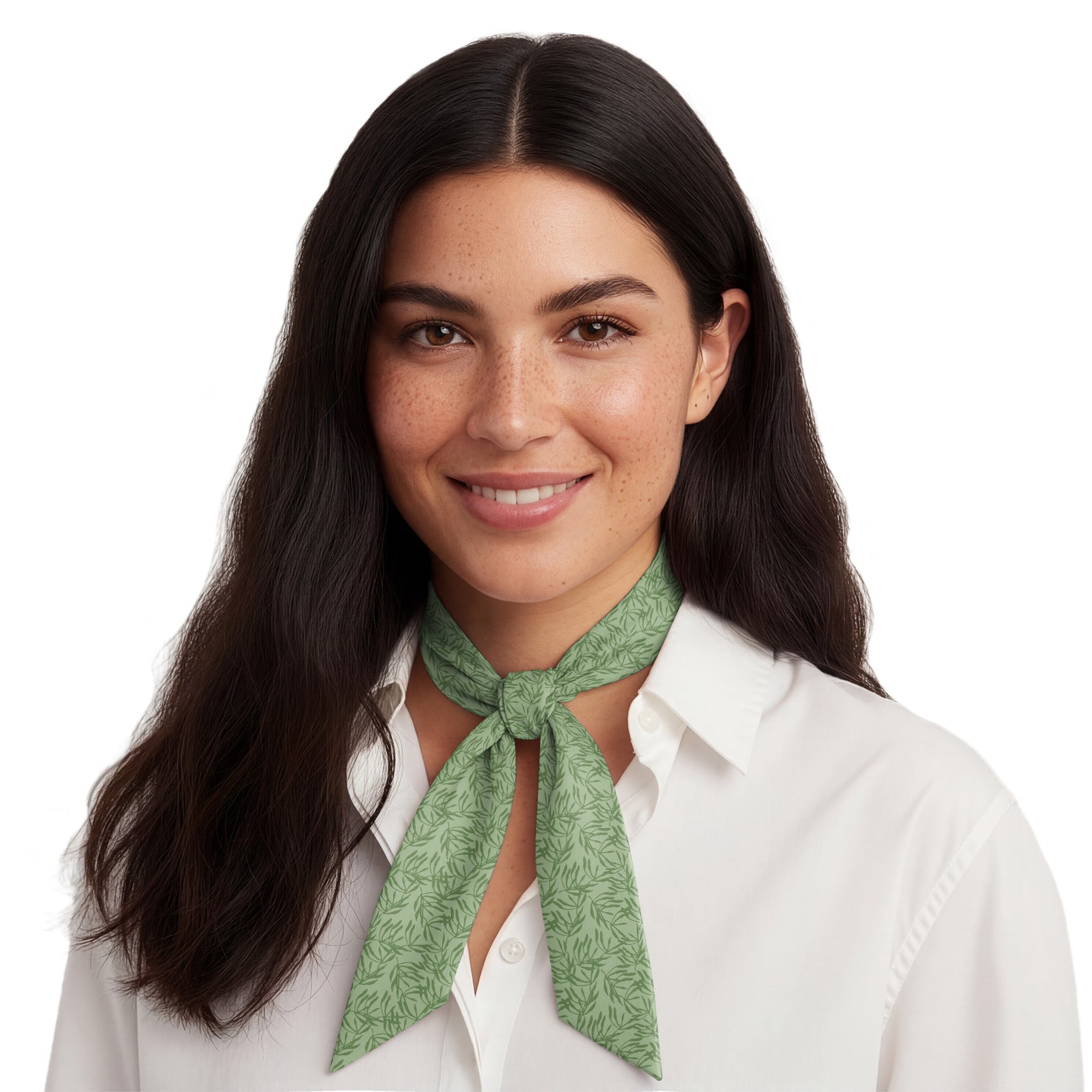 Olive Leaf Floral Hair Scarf - Neck Scarves - Knotty Tie Co.