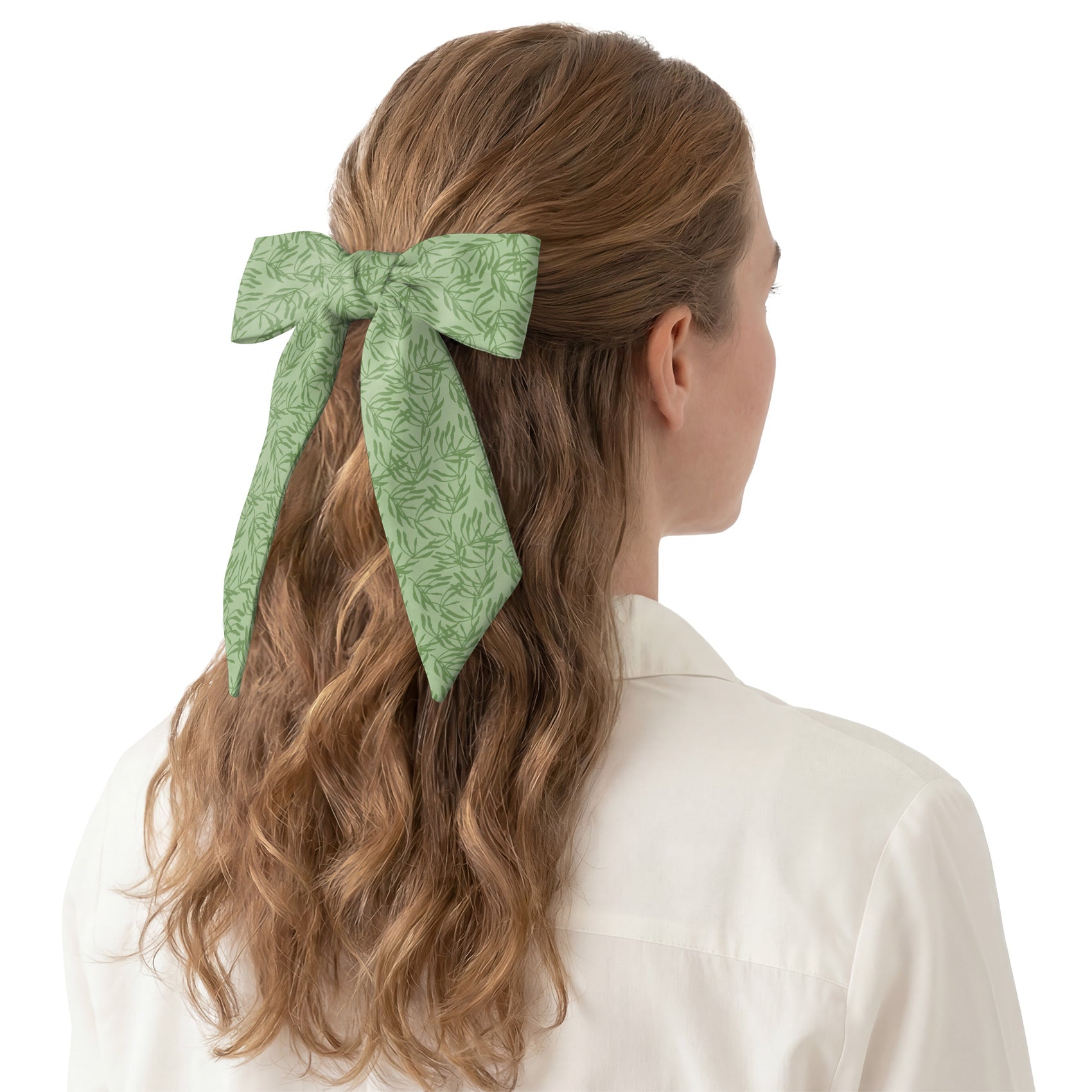 Olive Leaf Floral Hair Scarf - Hair Scarf - Knotty Tie Co.