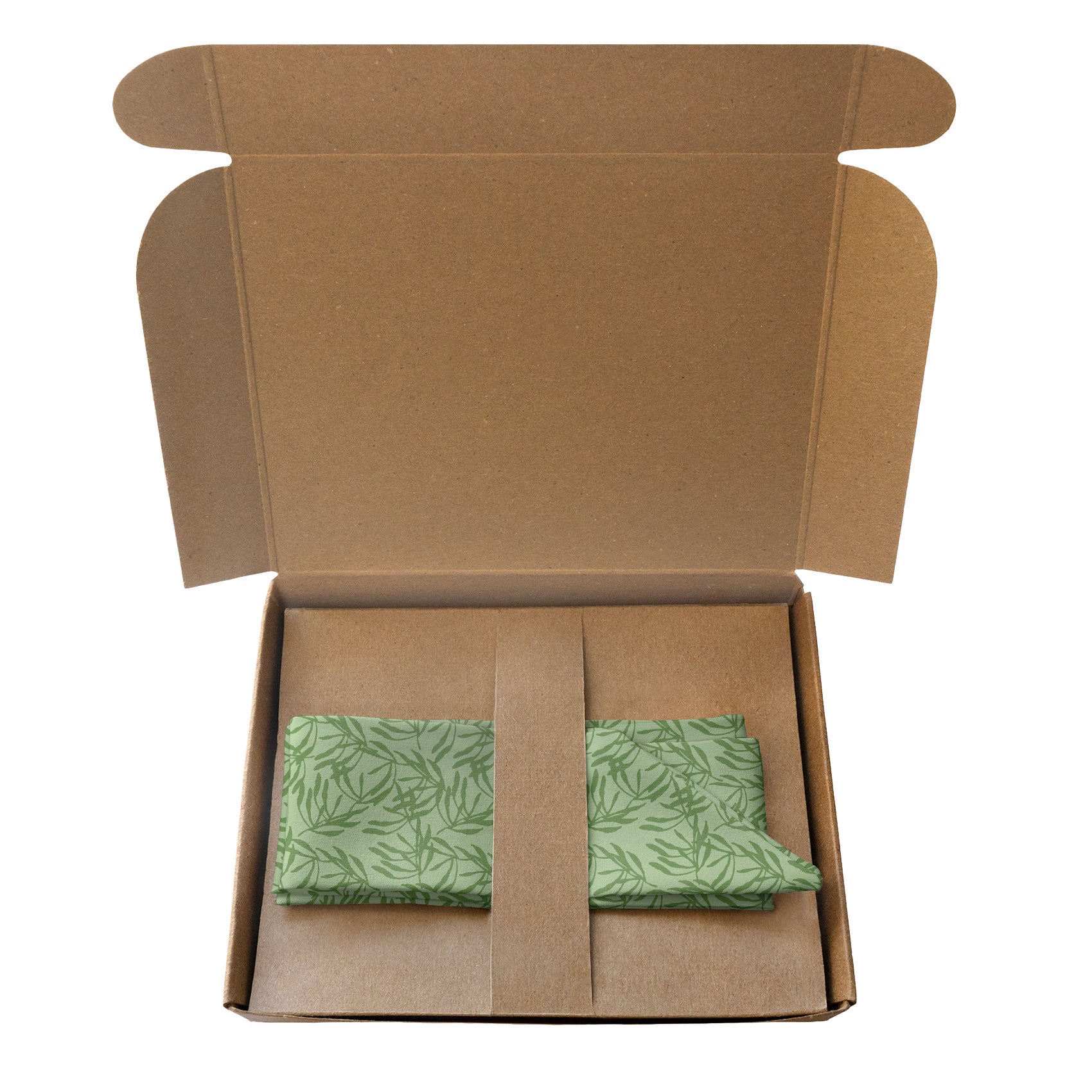Olive Leaf Floral Hair Scarf - Packaging - Knotty Tie Co.