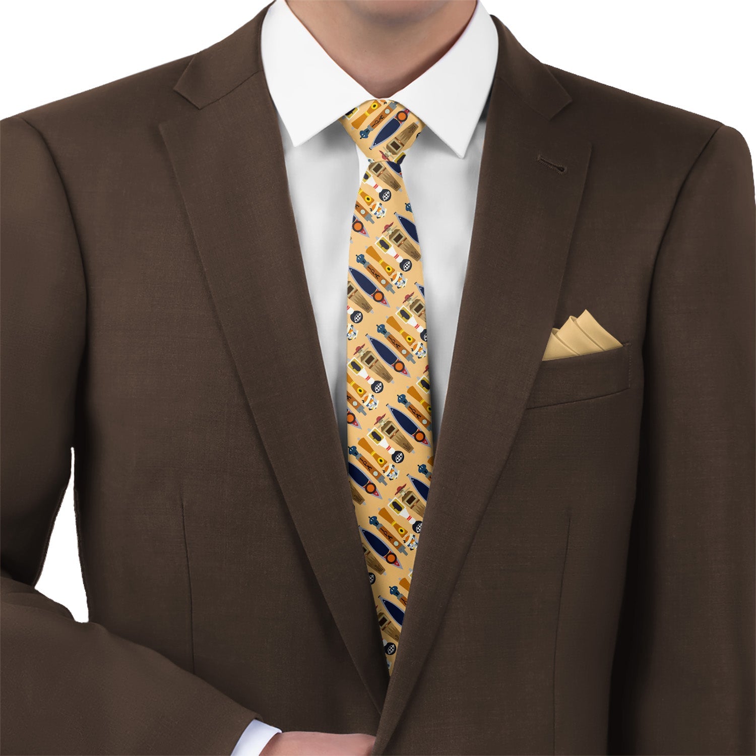 On Tap Beer Necktie - Matching Pocket Square - Knotty Tie Co.