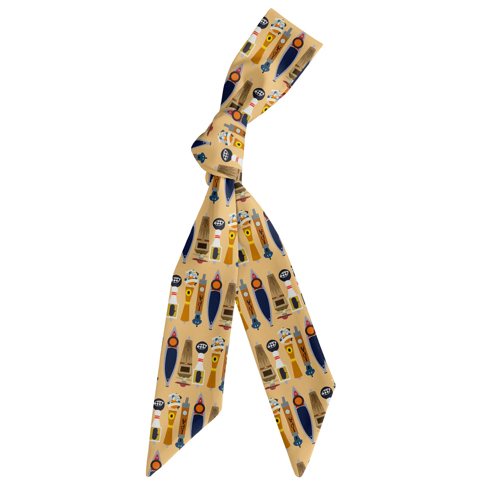 On Tap Beer Hair Scarf - Scarf Tied Into Knot - Knotty Tie Co.