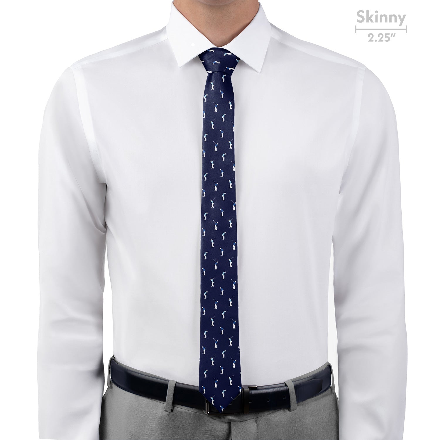 On The Green Golf Necktie - Skinny - Knotty Tie Co.