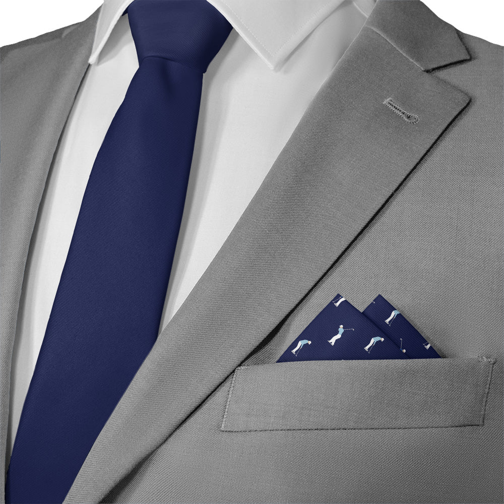 On The Green Golf Pocket Square - Matching Necktie - Knotty Tie Co.