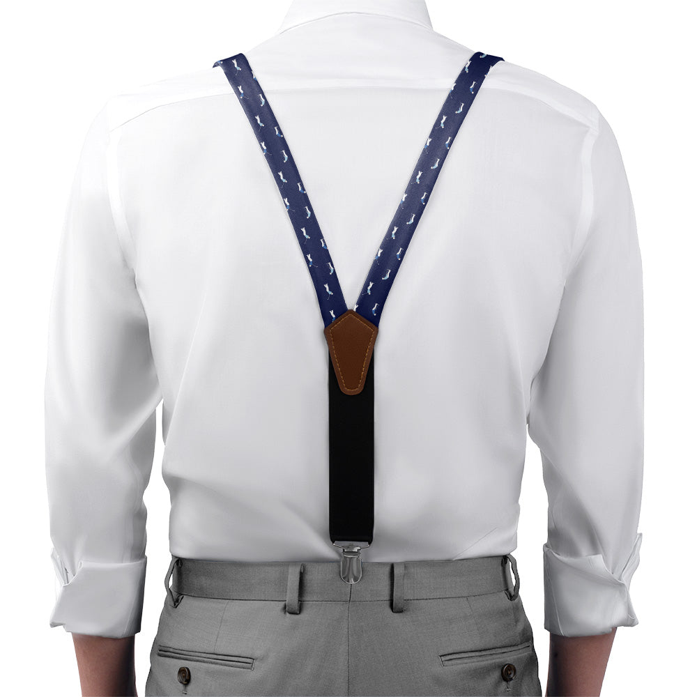 On The Green Golf Suspenders - On Model Front View - Knotty Tie Co.