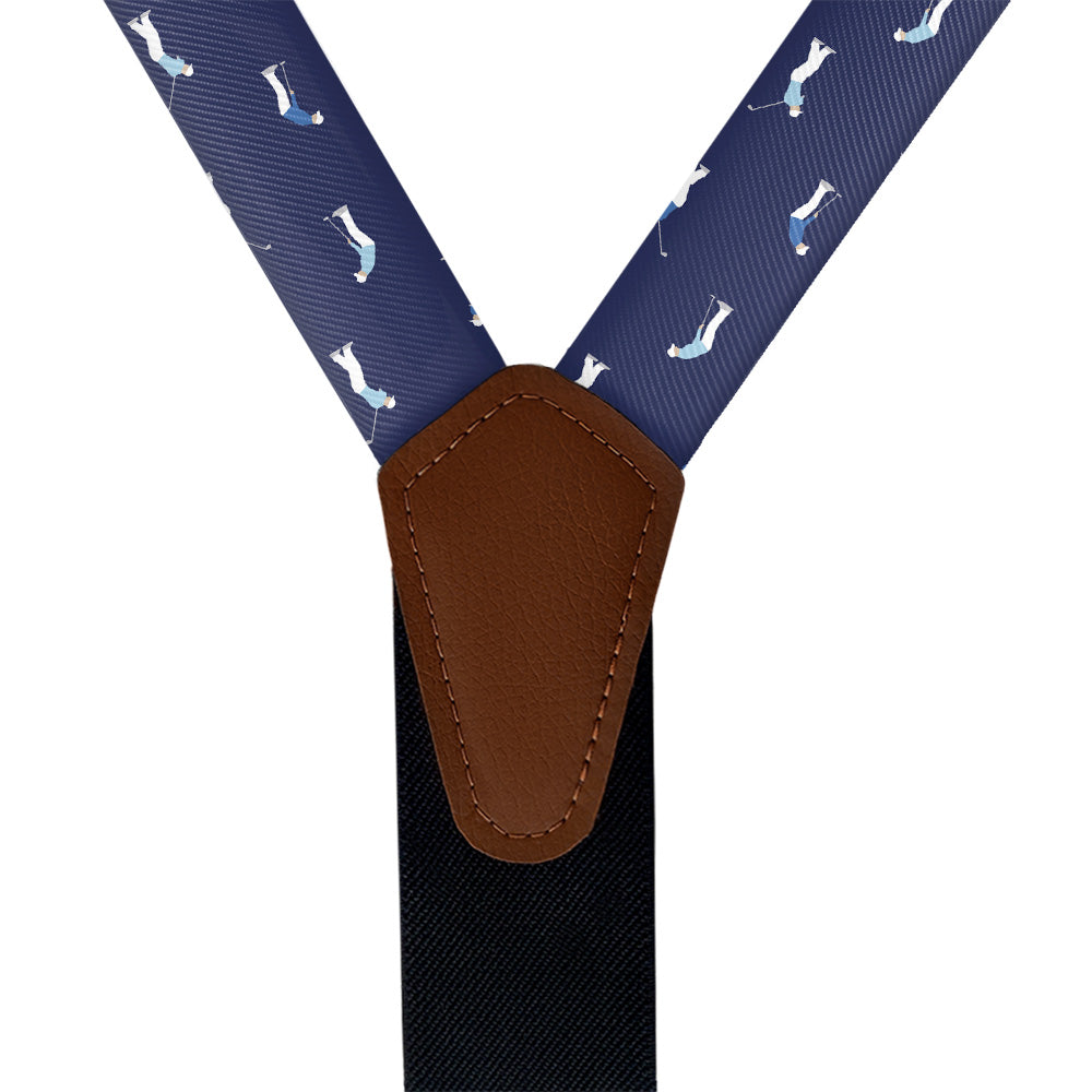 On The Green Golf Suspenders - Vegan Leather Y-Back - Knotty Tie Co.