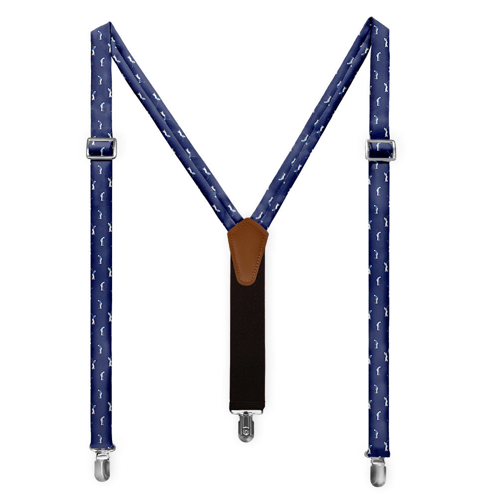On The Green Golf Suspenders - Full Front View - Knotty Tie Co.