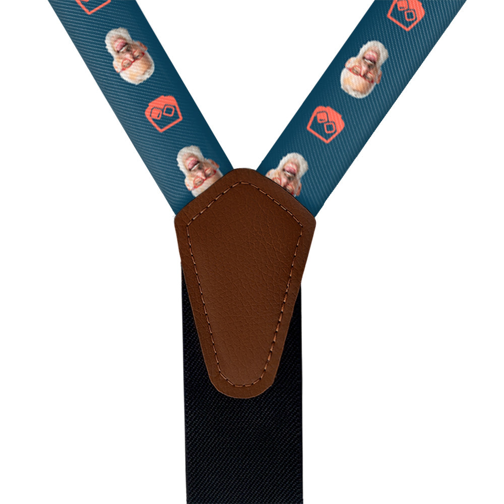 On The Rocks Photo Suspenders - Vegan Leather Y-Back - Knotty Tie Co.