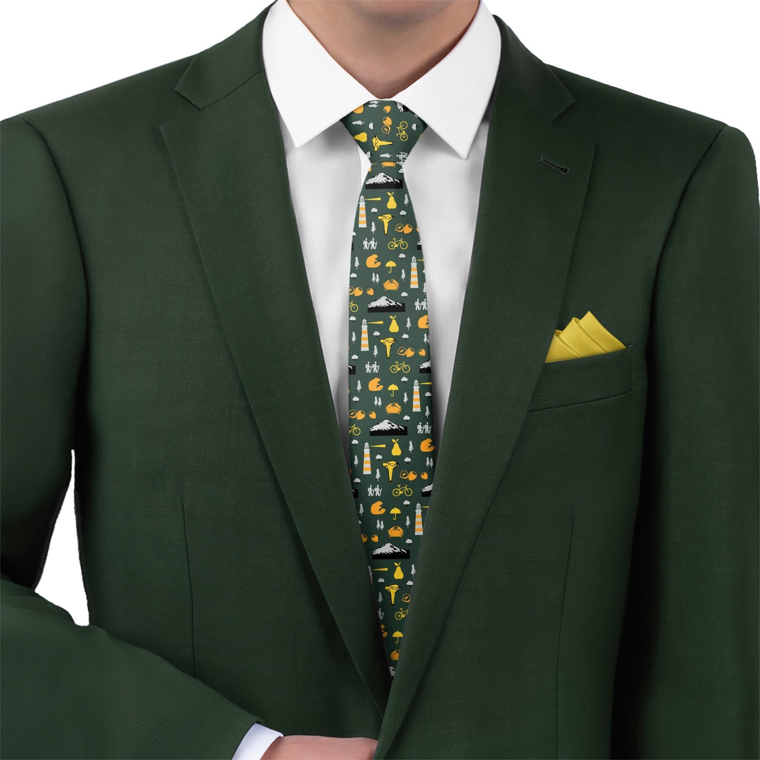 Oregon State Heritage Necktie - Matching Pocket Square - Knotty Tie Co.