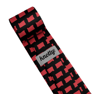 Oregon State Outline Necktie - Tag - Knotty Tie Co.