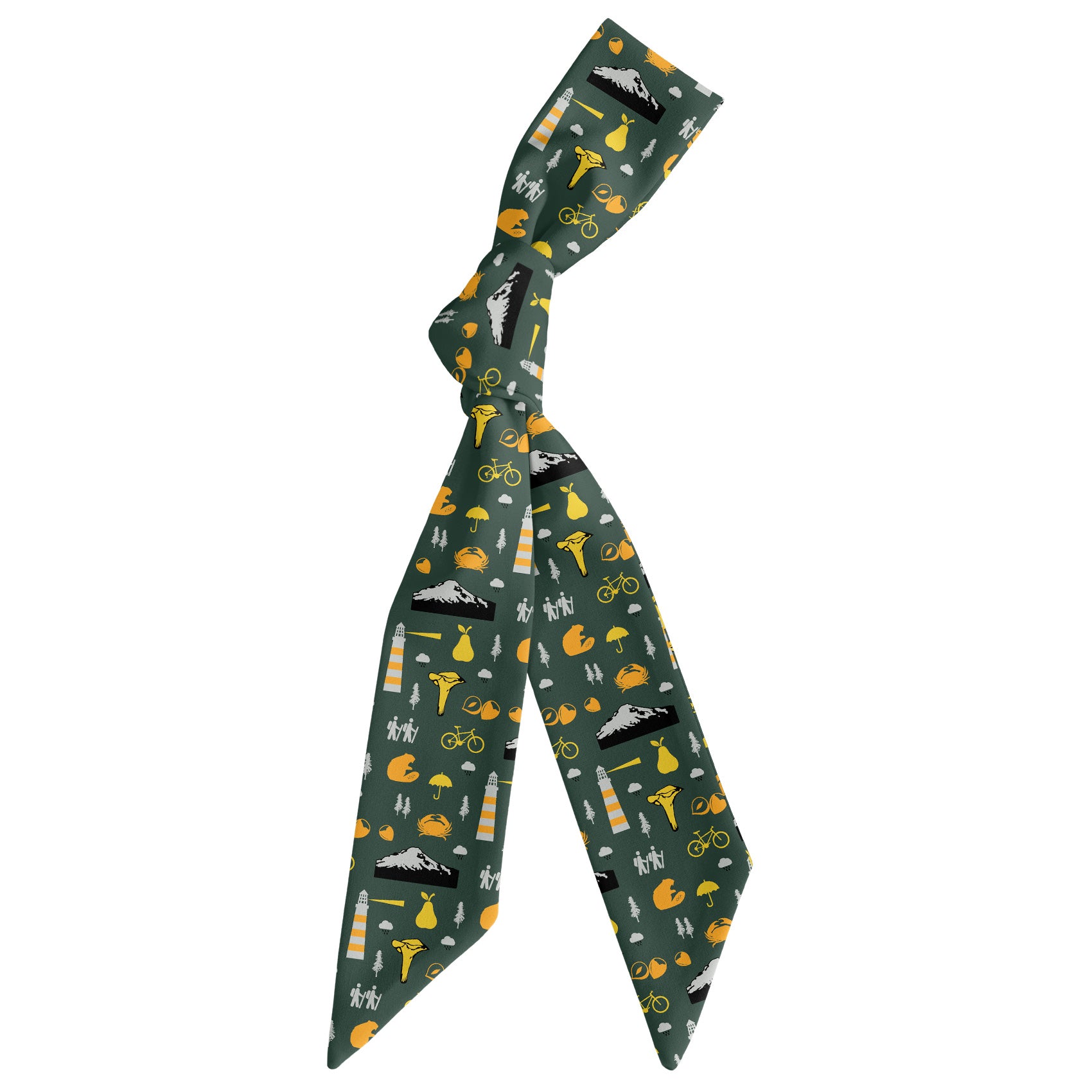 Oregon State Heritage Hair Scarf - Scarf Tied Into Knot - Knotty Tie Co.