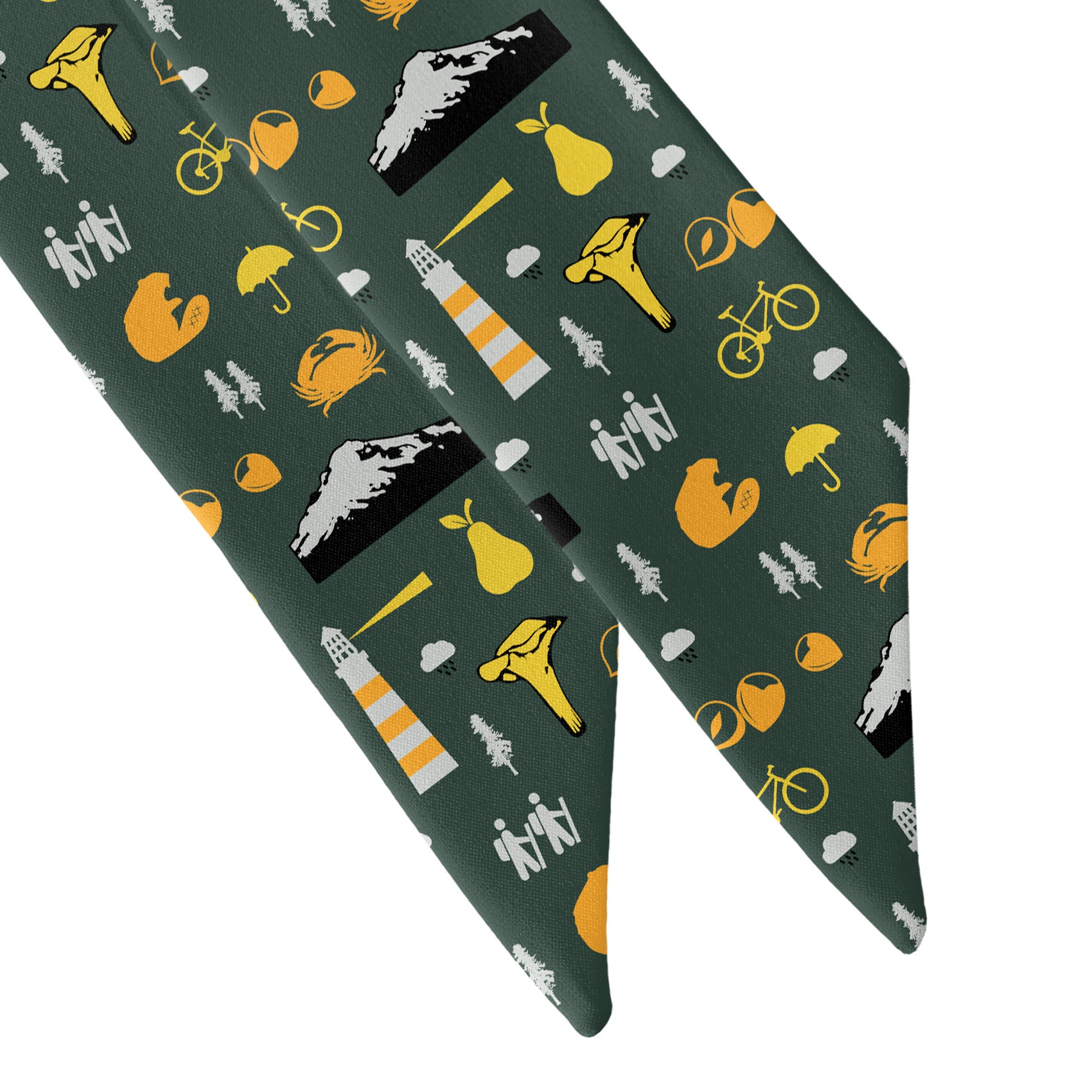 Oregon State Heritage Hair Scarf - Scarf Tapered Ends - Knotty Tie Co.