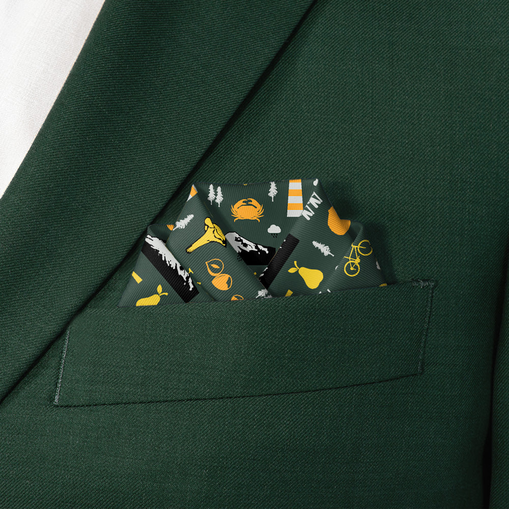 Oregon State Heritage Pocket Square - Scalloped Fold - Knotty Tie Co.