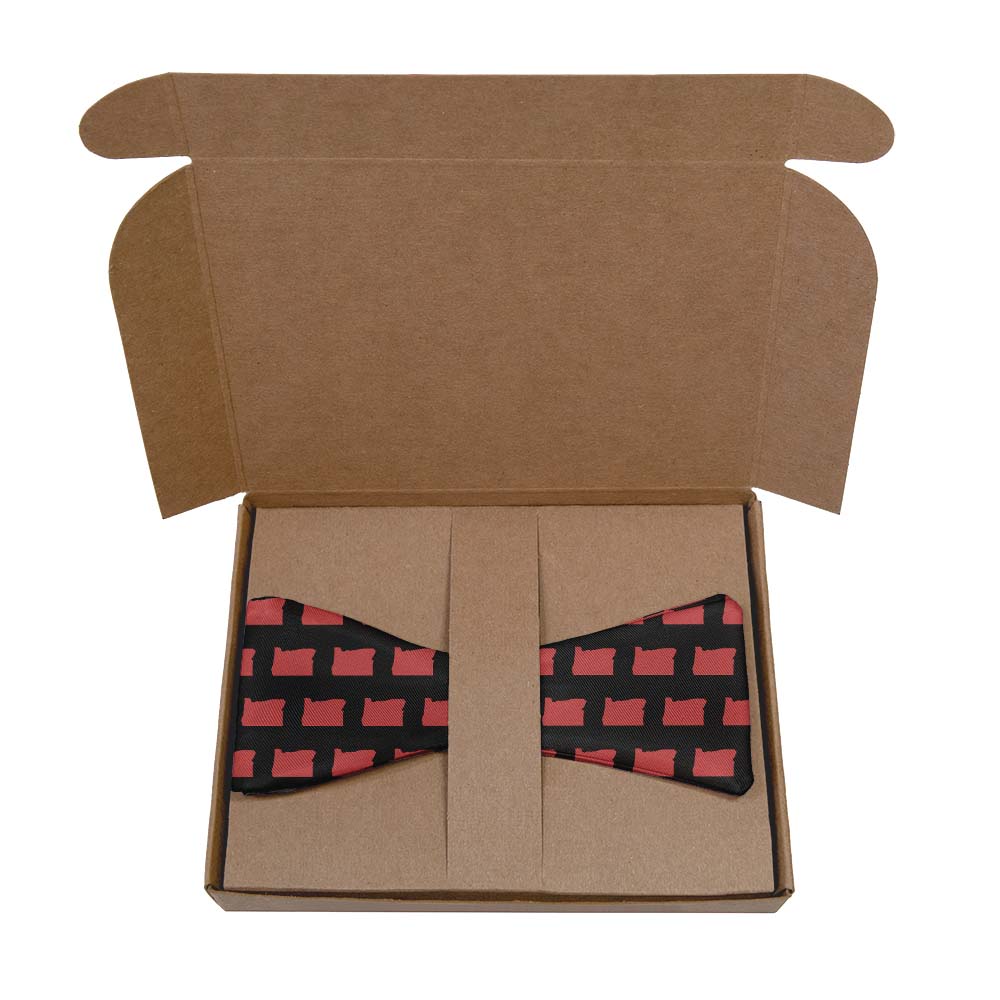 Oregon State Outline Bow Tie- Kraft Gift Box Packaging - Knotty Tie Co.