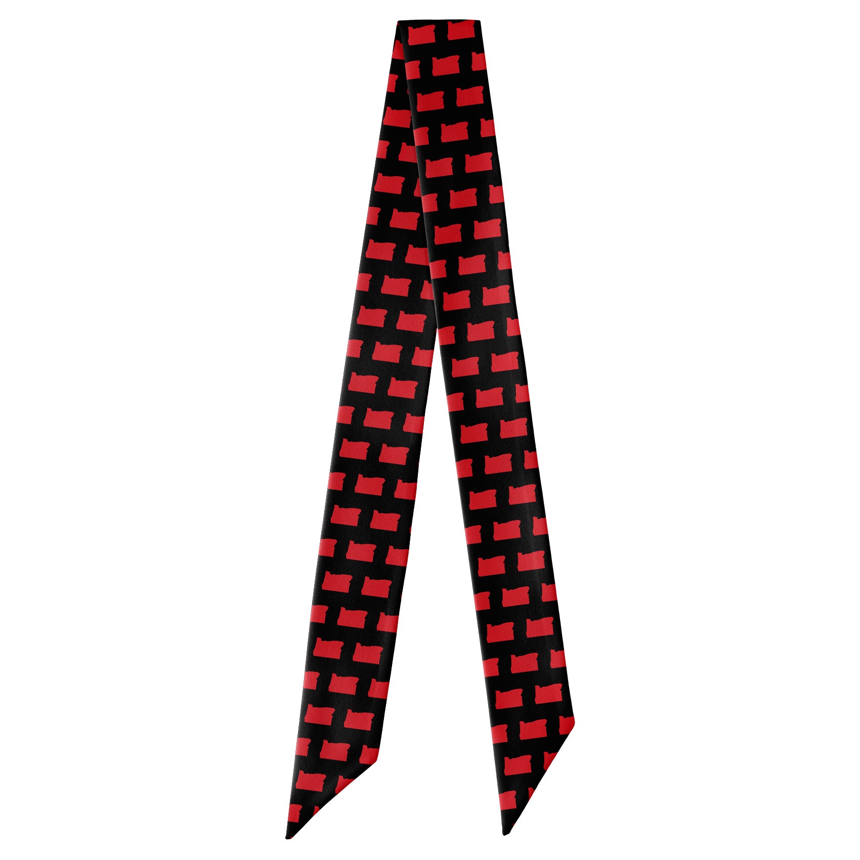 Oregon State Outline Hair Scarf - Full View of Hair Scarf - Knotty Tie Co.