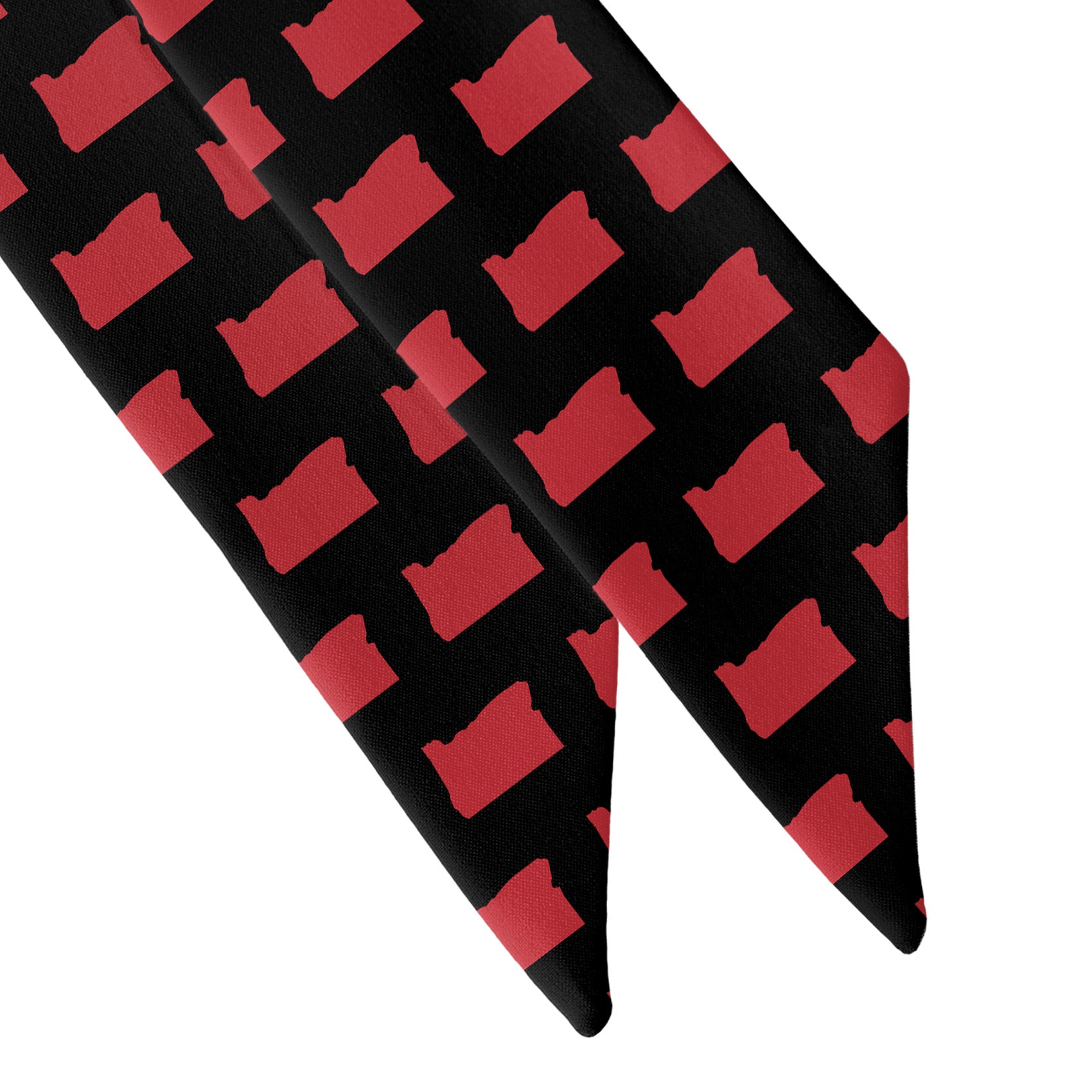 Oregon State Outline Hair Scarf - Scarf Tapered Ends - Knotty Tie Co.