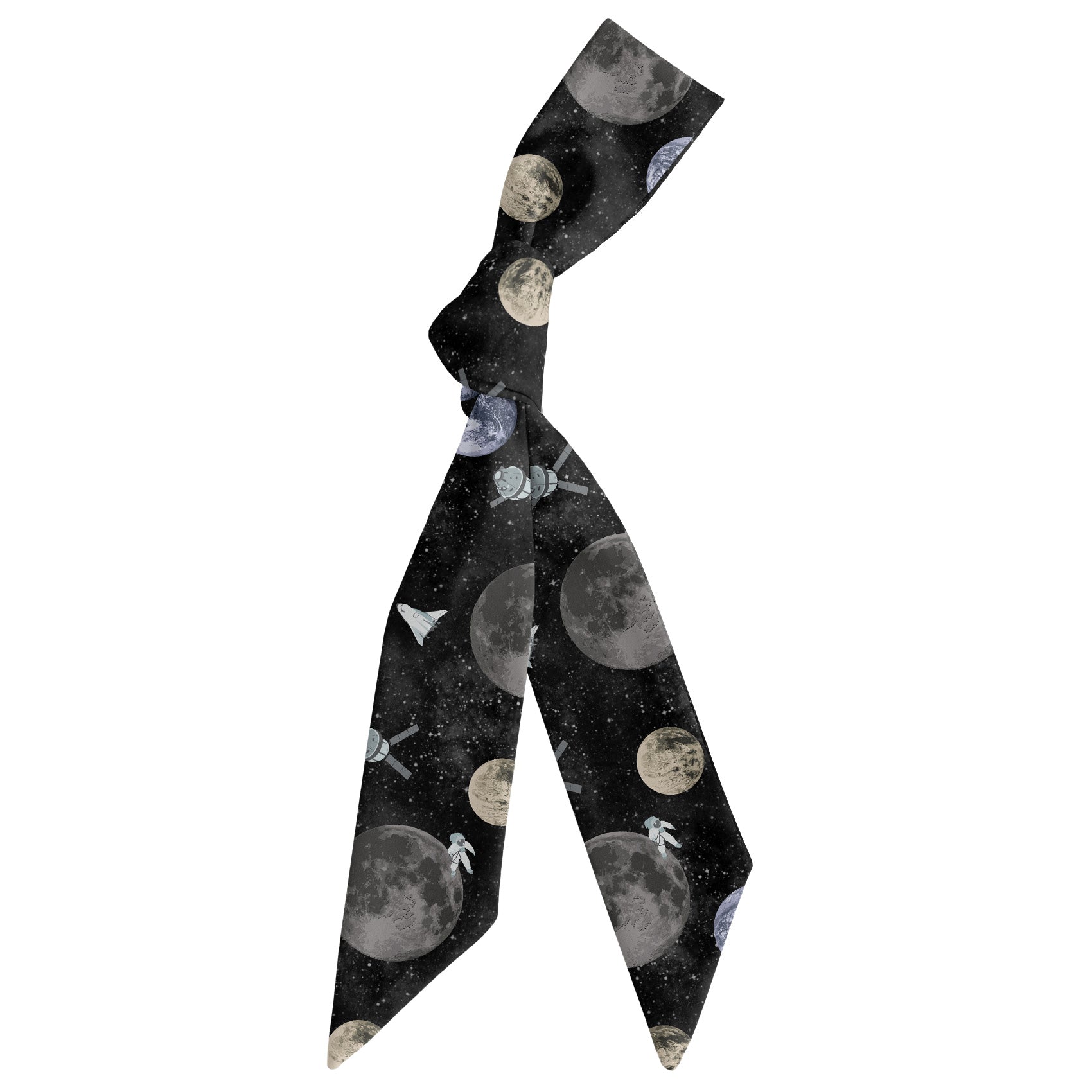 Outer Space Hair Scarf - Scarf Tied Into Knot - Knotty Tie Co.