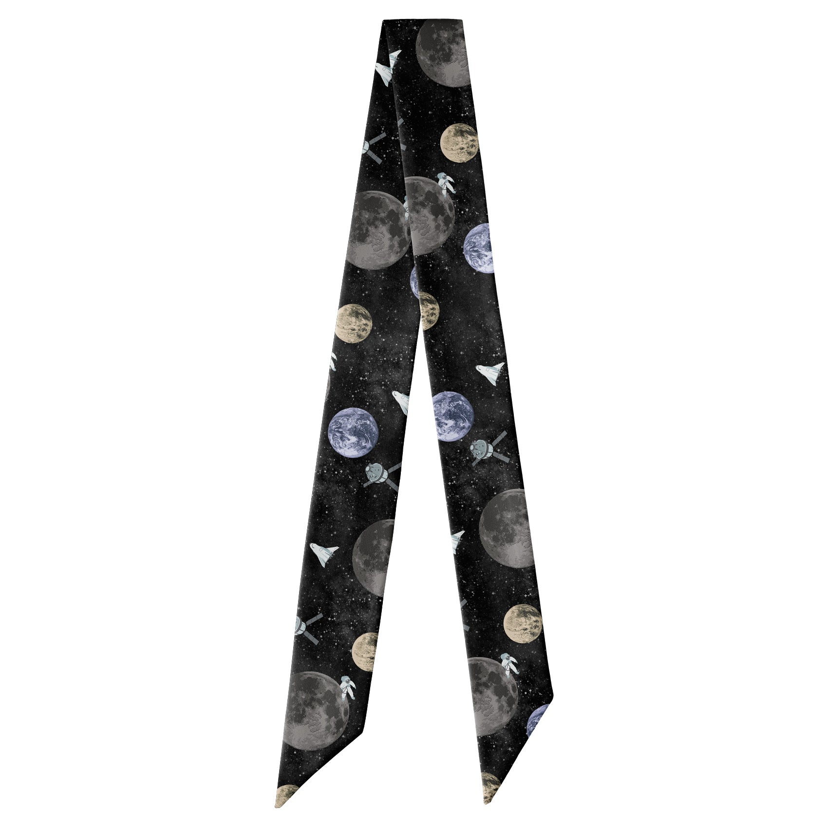 Outer Space Hair Scarf - Full View of Hair Scarf - Knotty Tie Co.