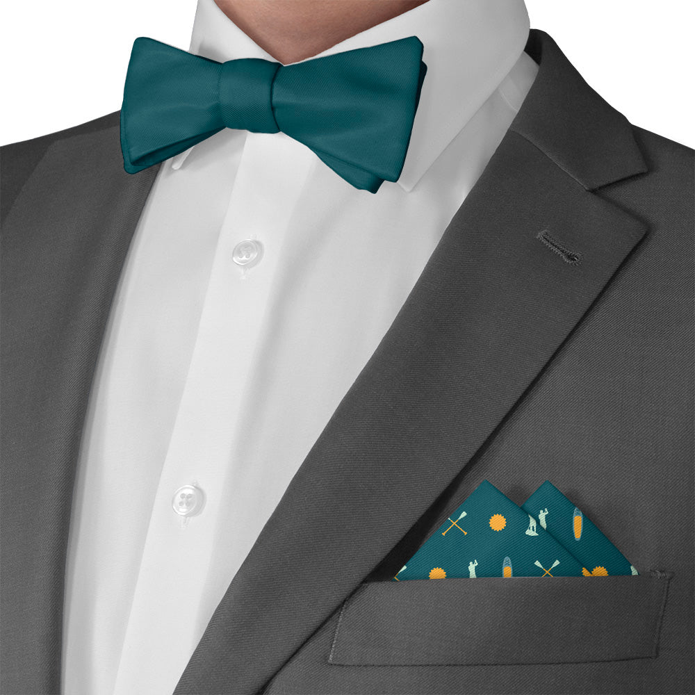 Paddleboarding Pocket Square - Matching Bow Tie - Knotty Tie Co.