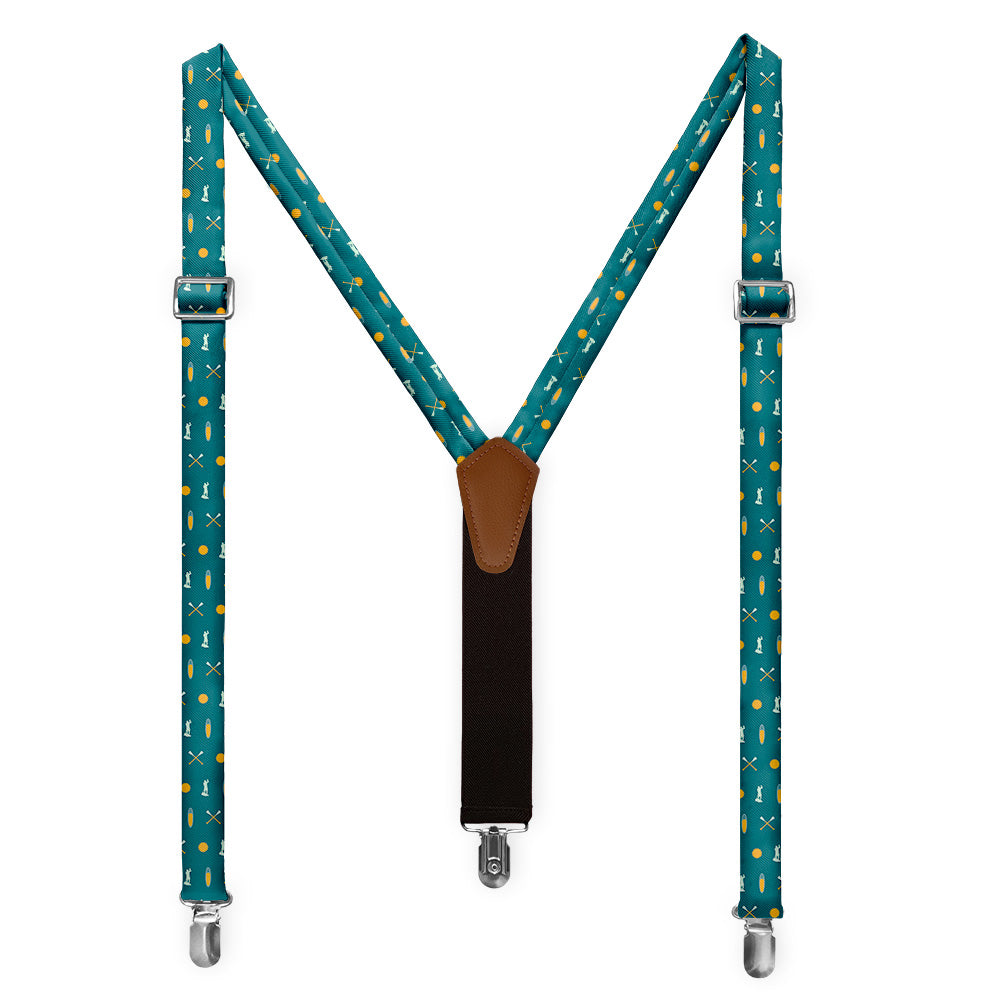 Paddleboarding Suspenders - Full Front View - Knotty Tie Co.