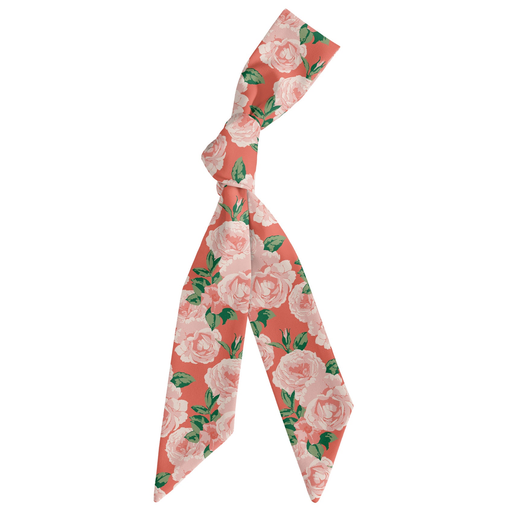 Paeonia Hair Scarf - Scarf Tied Into Knot - Knotty Tie Co.