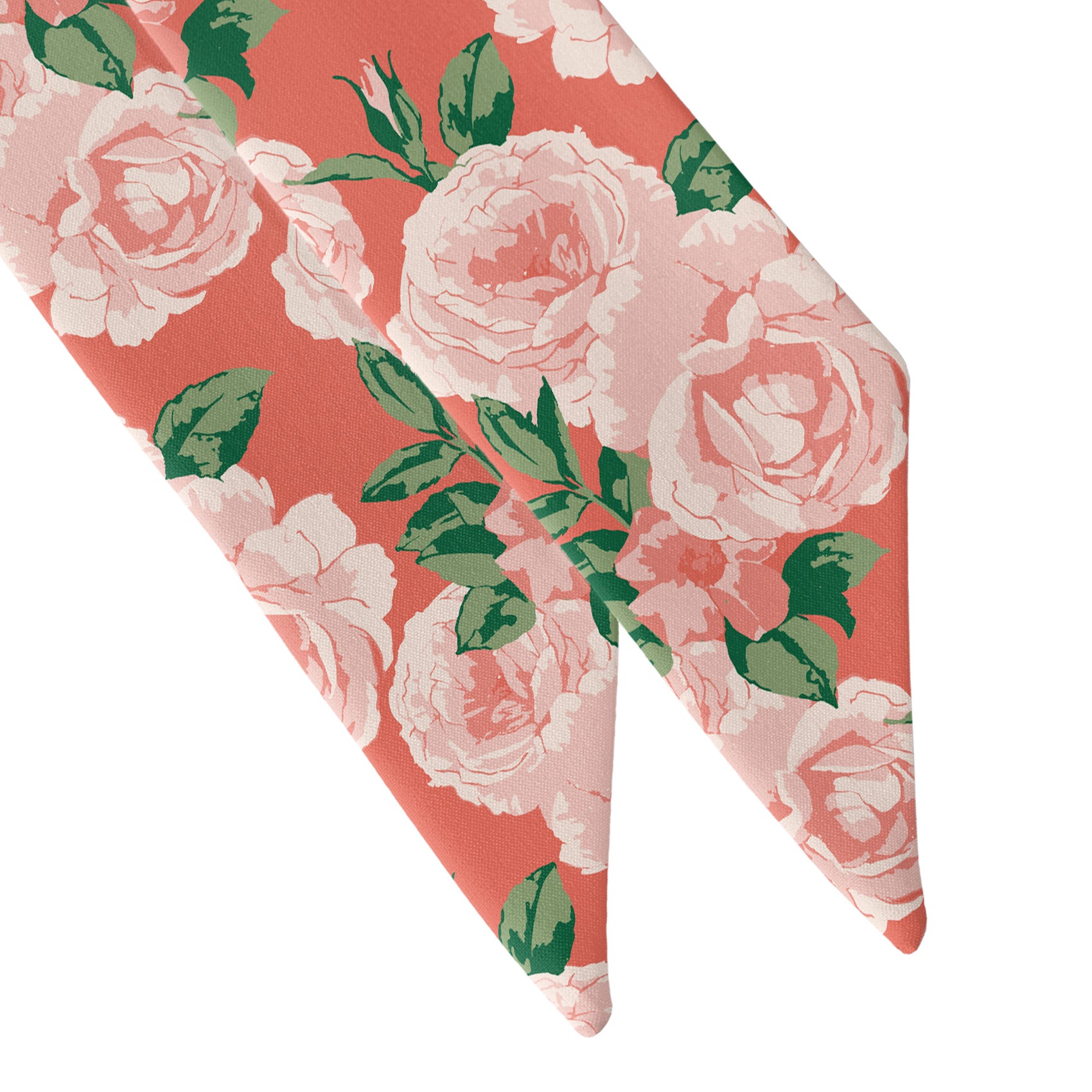 Paeonia Hair Scarf - Scarf Tapered Ends - Knotty Tie Co.