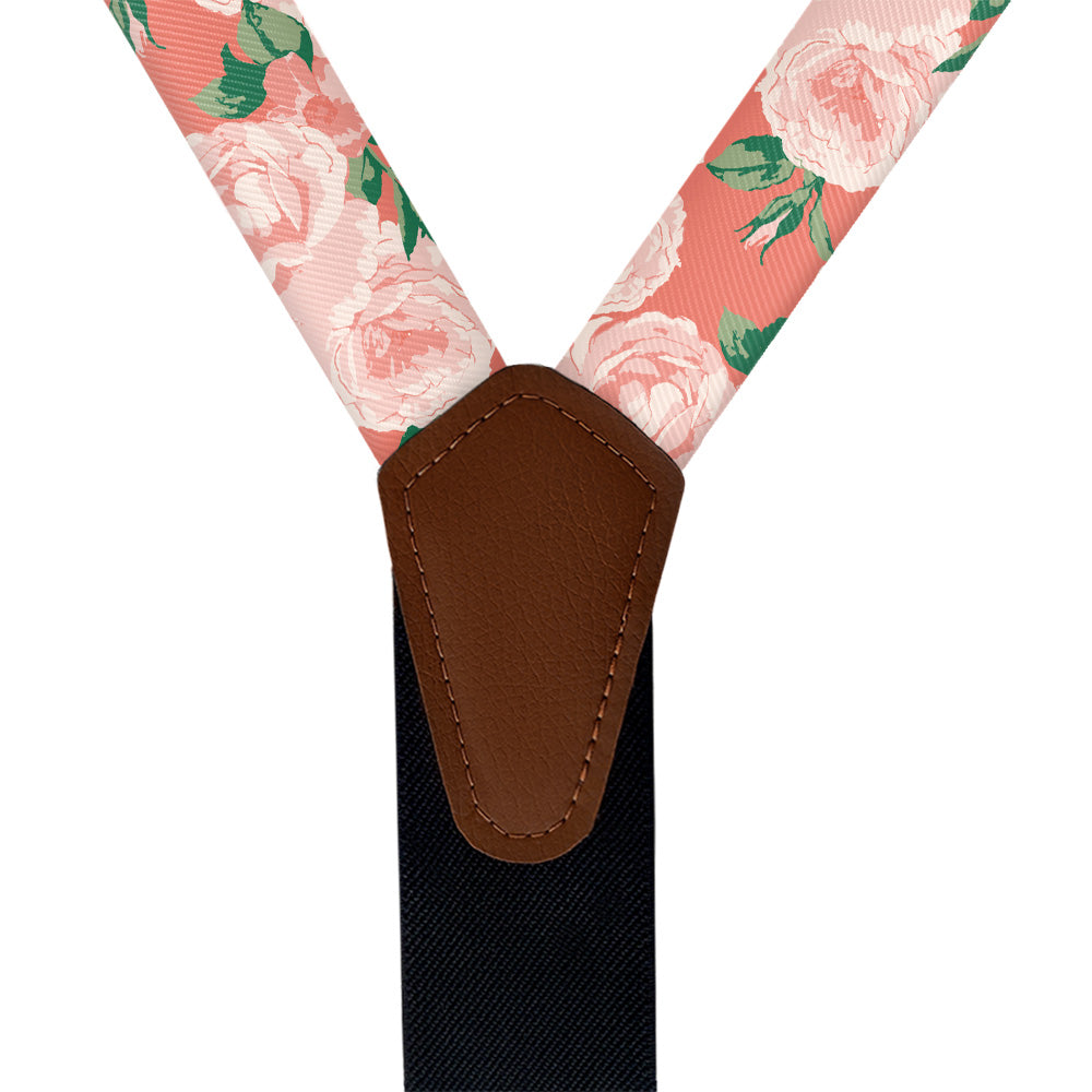Paeonia Suspenders - Vegan Leather Y-Back - Knotty Tie Co.