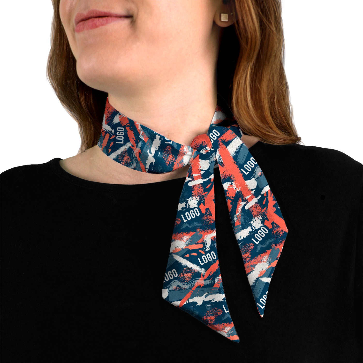Paint Strokes 2 Hair Neck Logo Scarf - Knotty Tie Co.