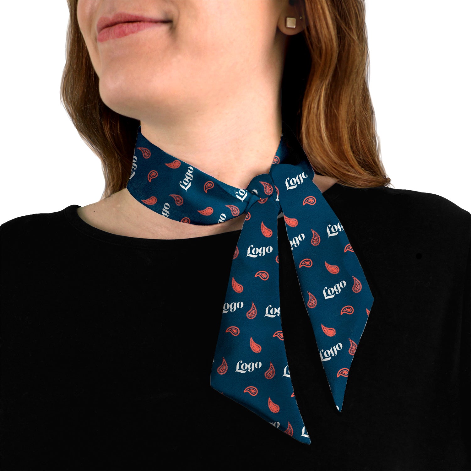 Paisley 2 Hair Neck Logo Scarf - Knotty Tie Co.