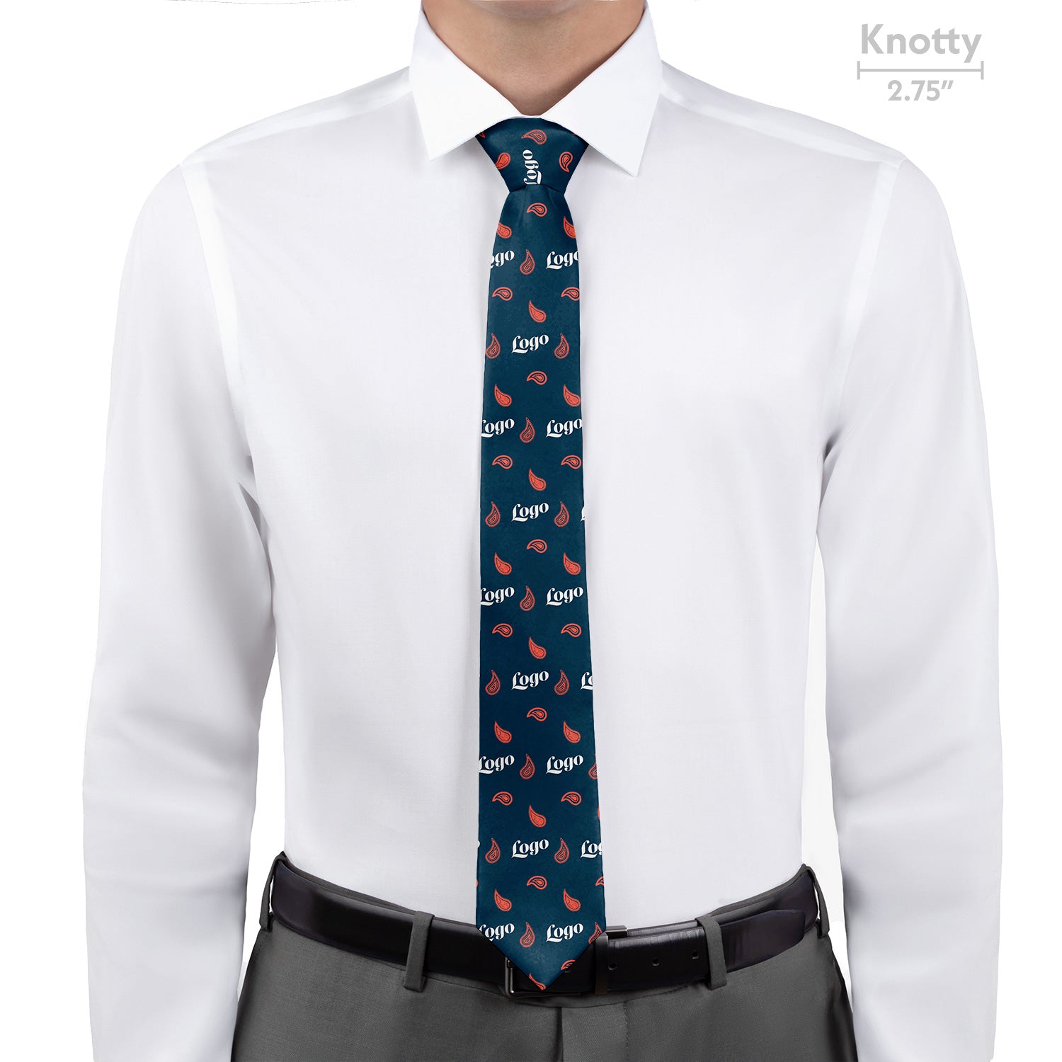 Custom Paisley 2 Logo Tie - Knotty - Knotty Tie Co.