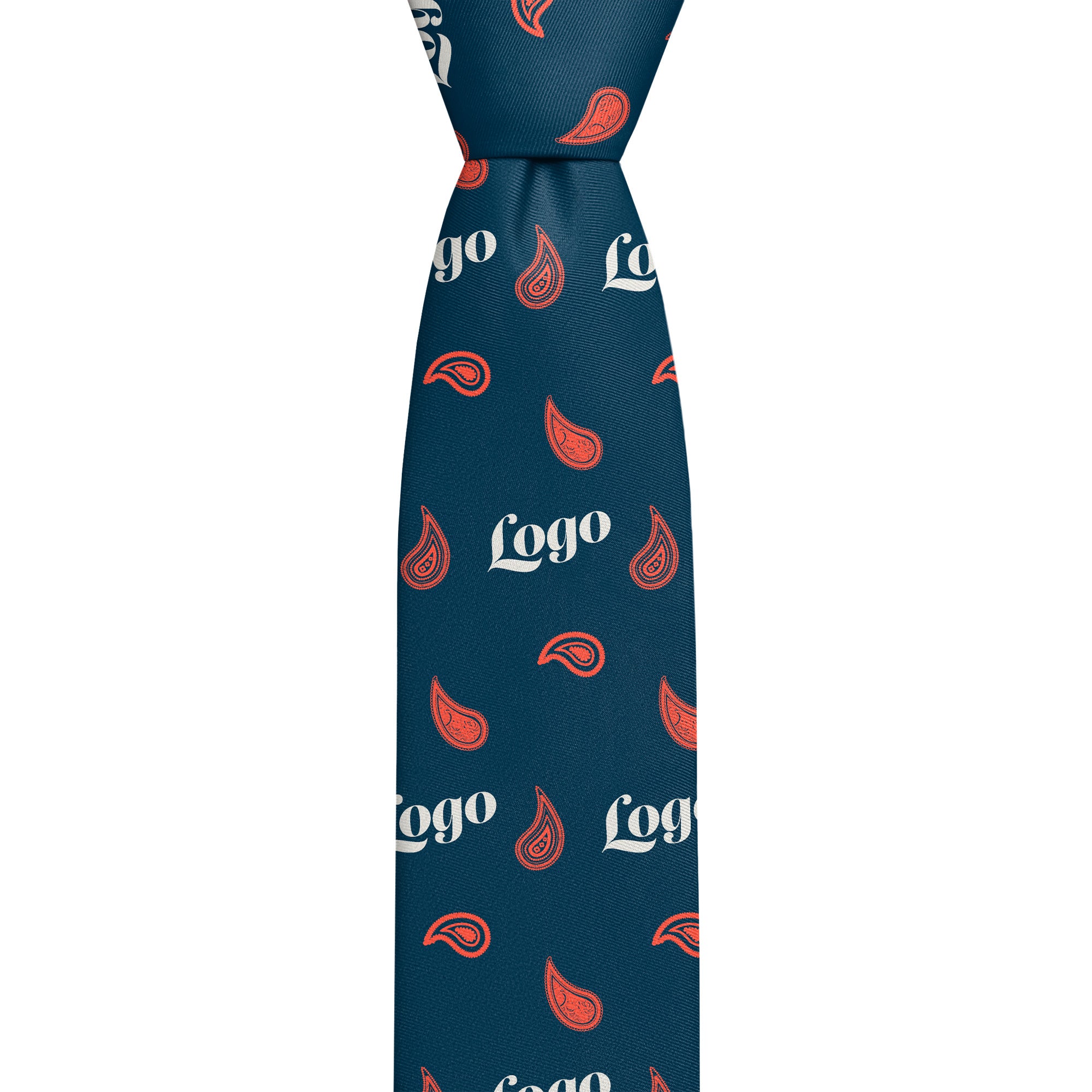 Custom Paisley 2 Logo Tie - Knot - Knotty Tie Co.