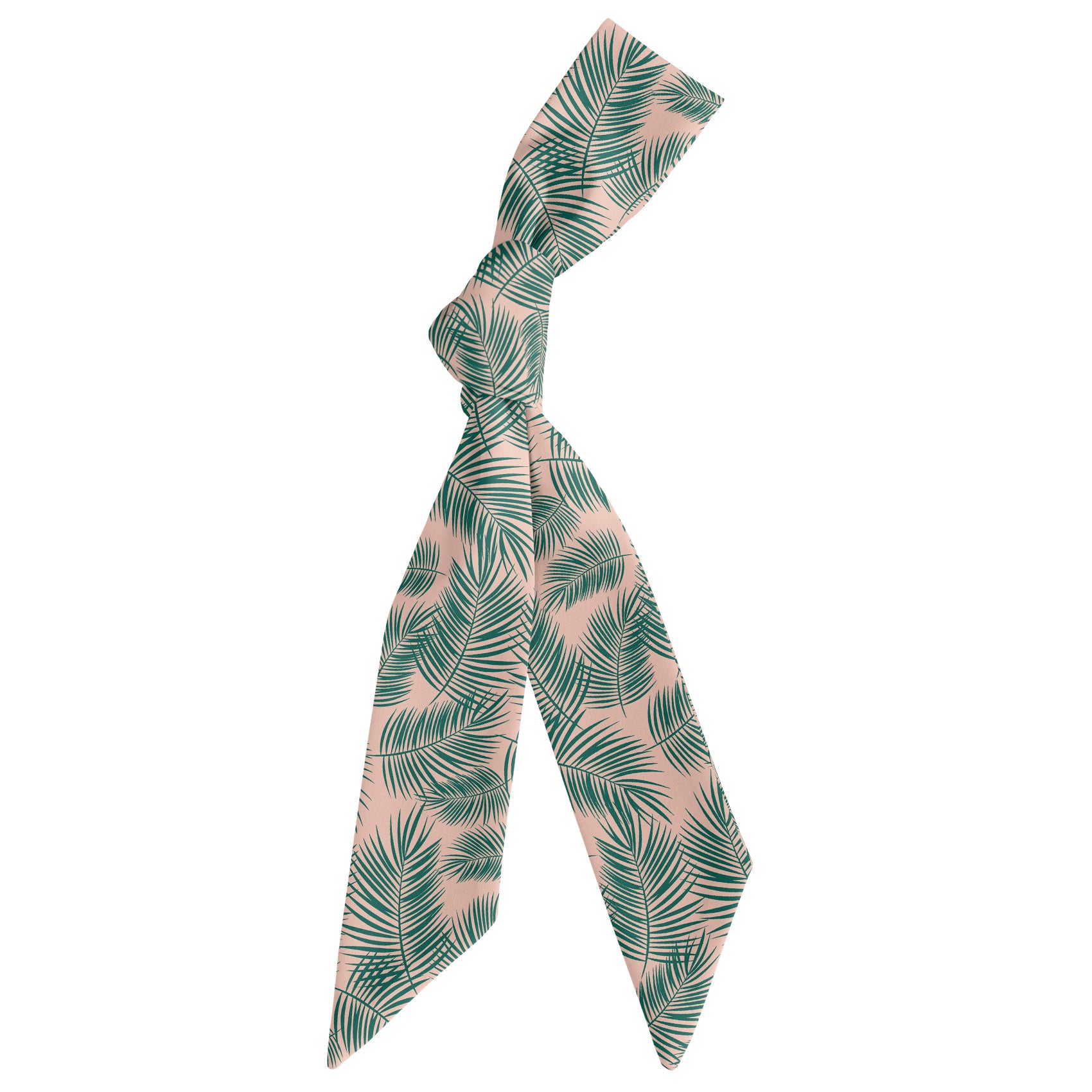 Palm Leaves Hair Scarf - Scarf Tied Into Knot - Knotty Tie Co.