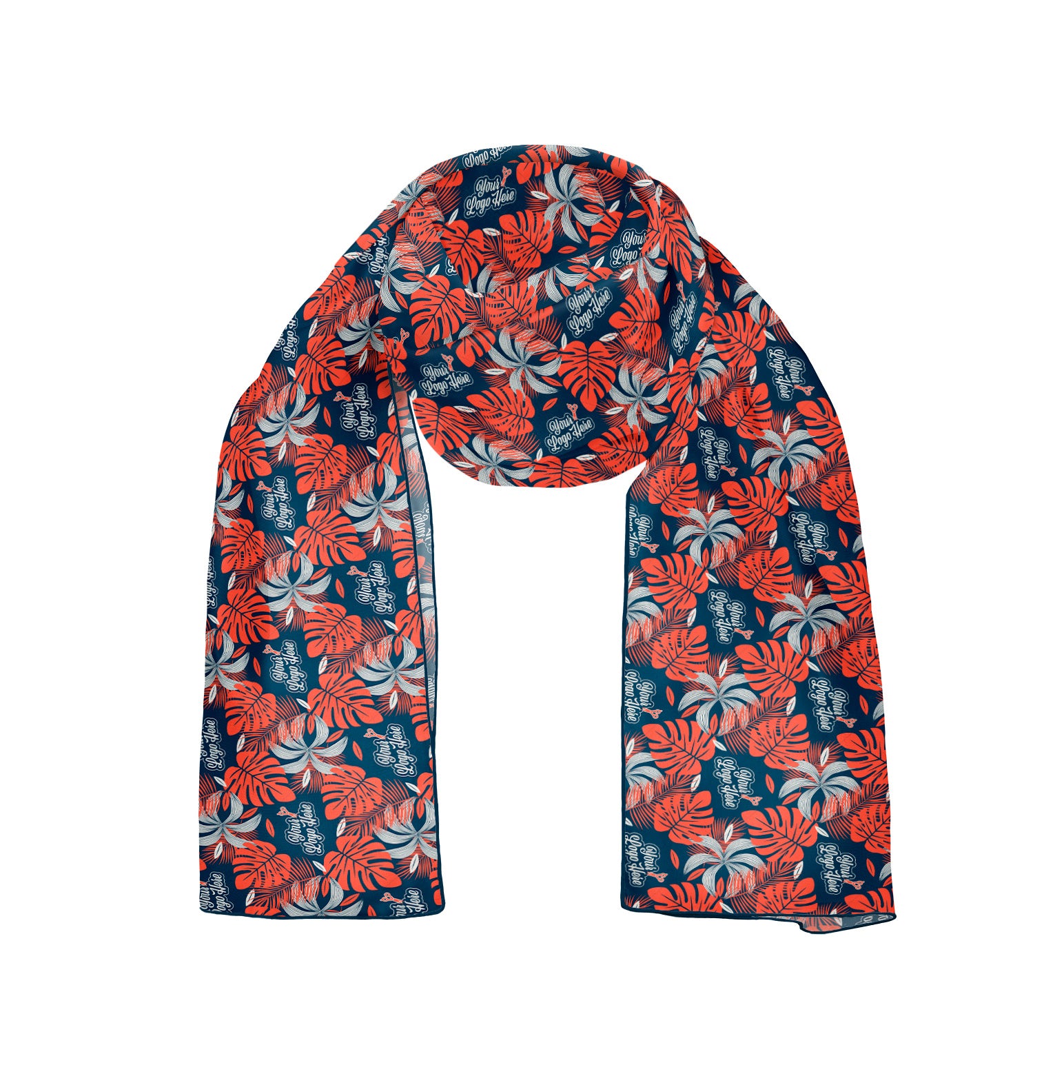 Palms 2 54 x 12 Rectangle Chiffon Logo Scarf - Knotty Tie Co.