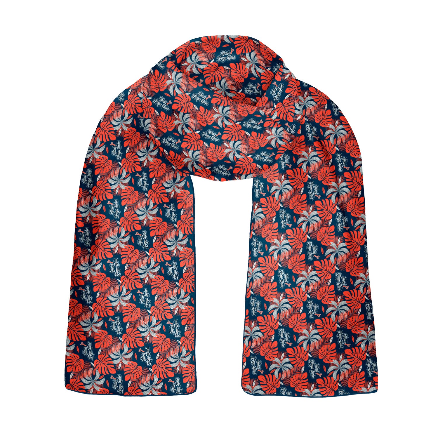 Palms 2 60 x 18 Rectangle Chiffon Logo Scarf - Knotty Tie Co.