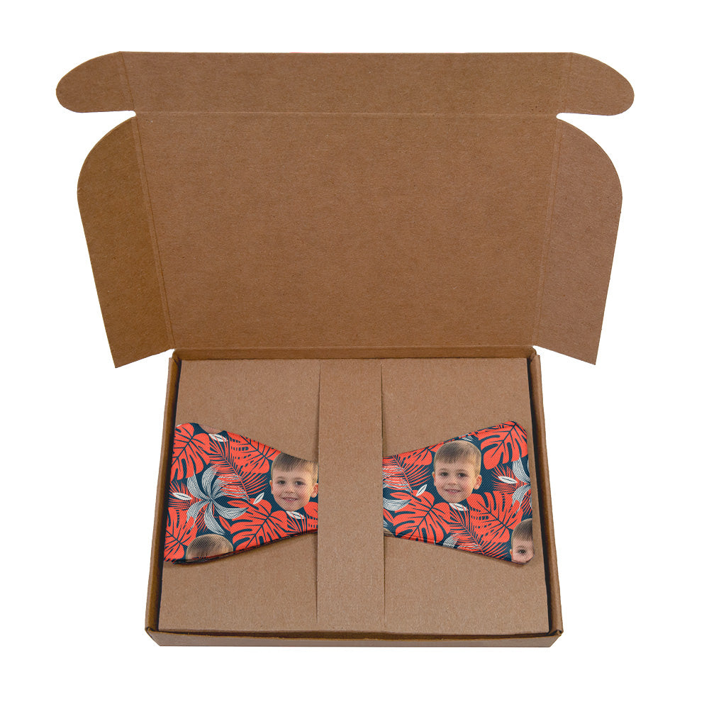 Palms 2 Photo Bow Tie - Kraft Gift Box Packaging - Knotty Tie Co.